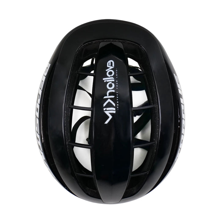 torque cycling helmet black top side view