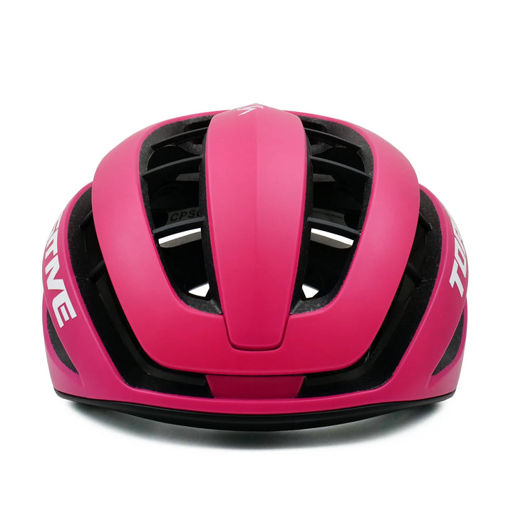 torque cycling helmet pink front view