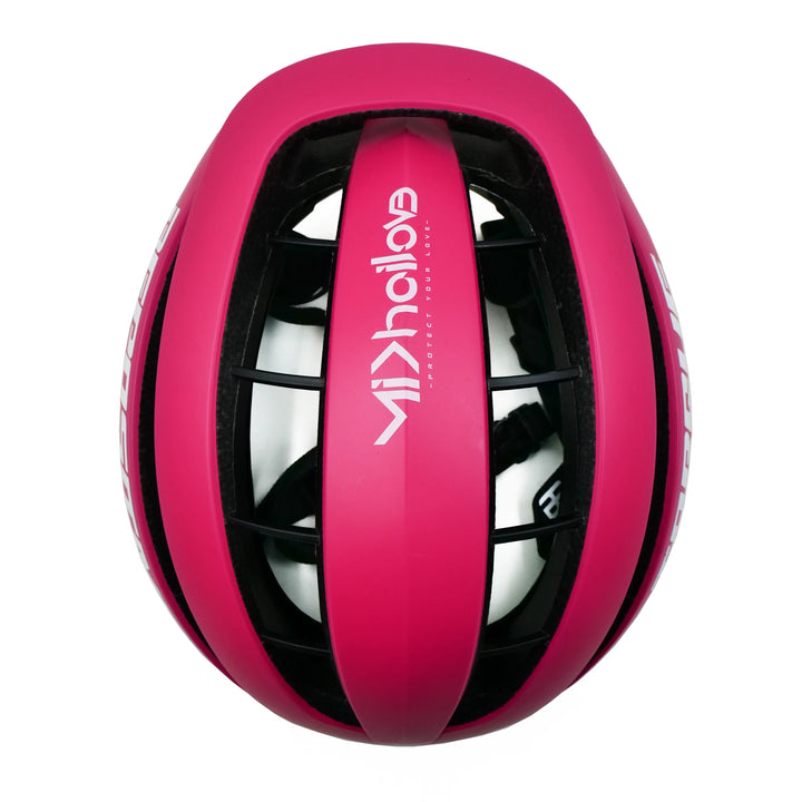 torque cycling helmet pink top view