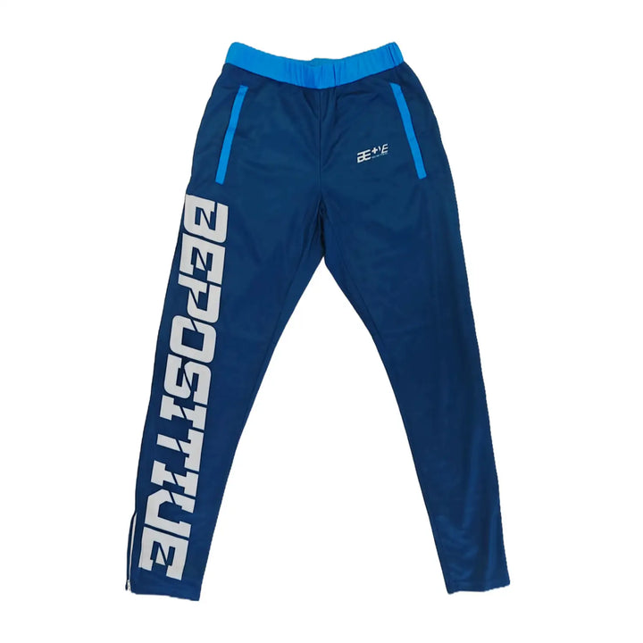 bepositive trackpants blue frontview