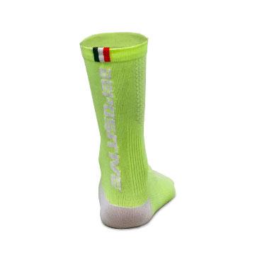 Bepositive Unisex Sports Socks green back view