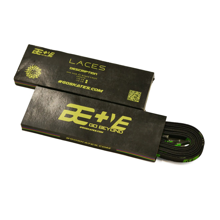 bepositive wax laces green and black box view