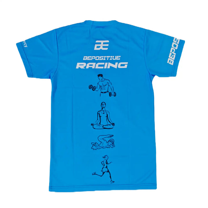 bepositive T-Shirt blue backview