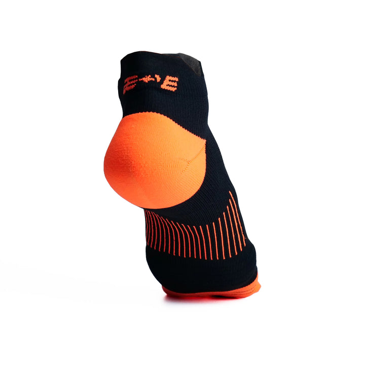 Bepositive Sports Ankle Socks orange black back view