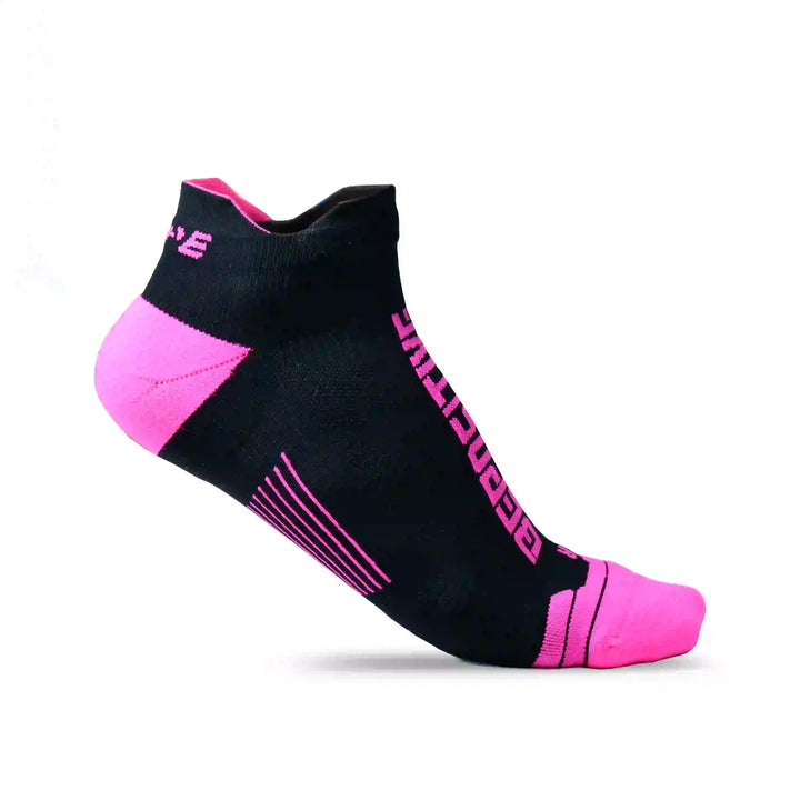 Bepositive Sports Ankle Socks pink black right side view