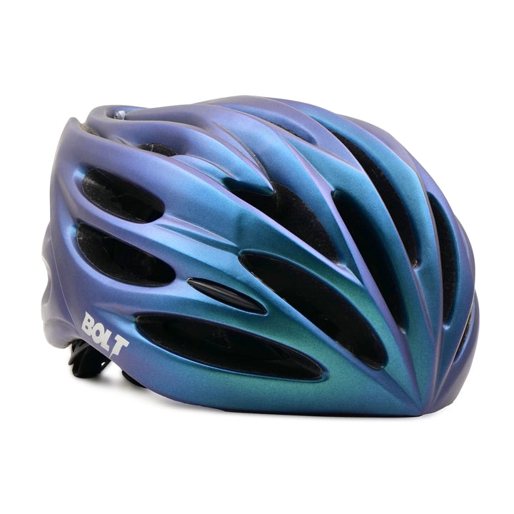 bolt cycling helmet blue purple right side view