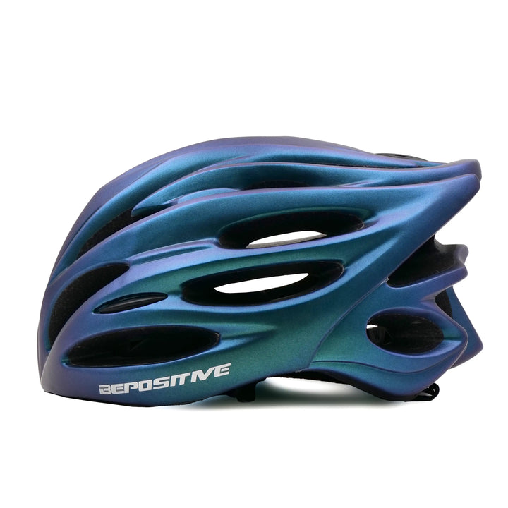 bolt cycling helmet blue purple side view