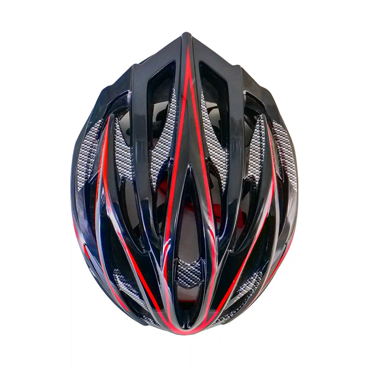 Cosmo Cycling Helmet black red top view