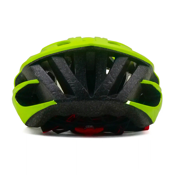 casque cycling helmet green back view