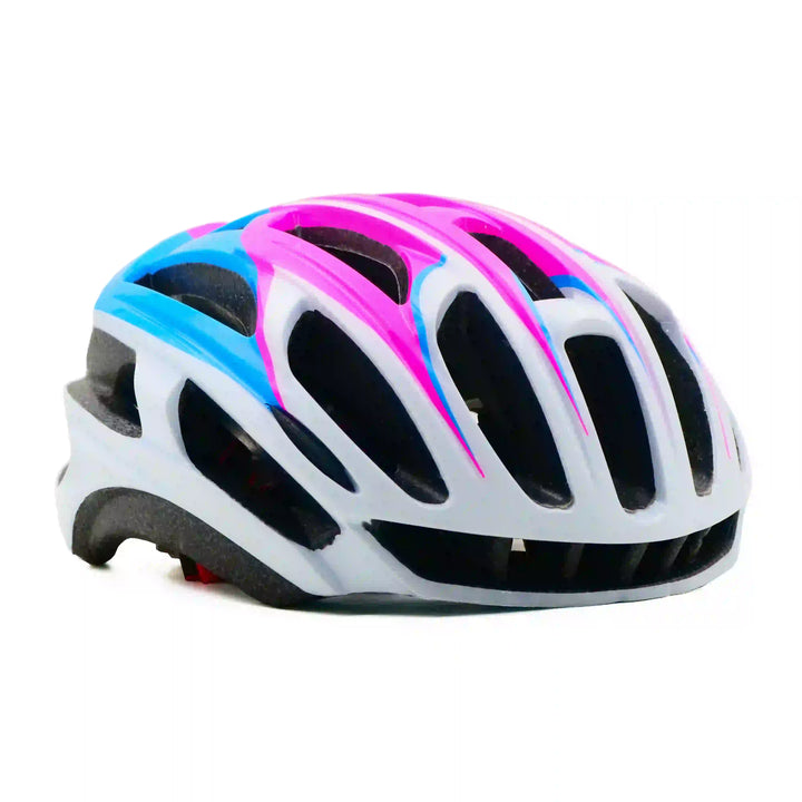 Casque Cycling Helmet blue pink white right side view