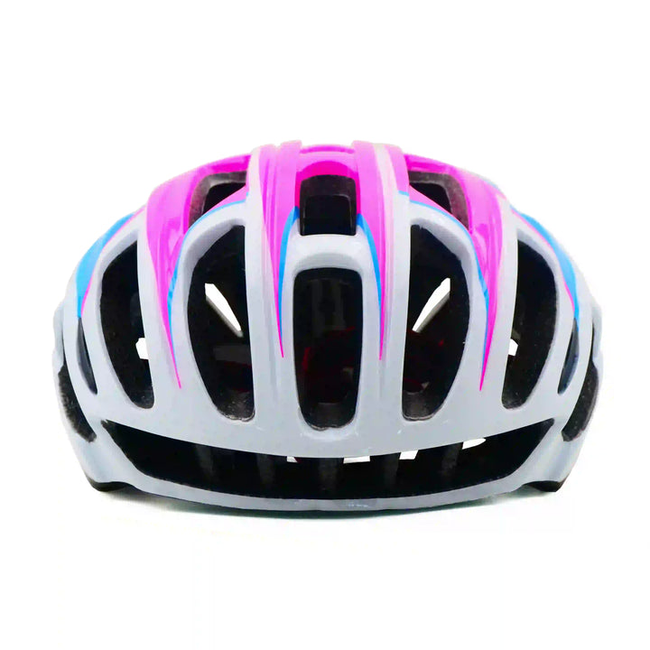 Casque Cycling Helmet blue pink white front view