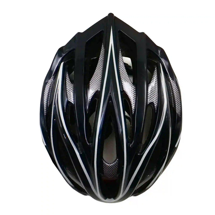 Cosmo Cycling Helmet black white top view