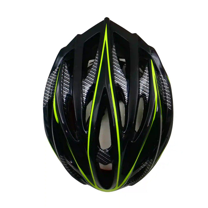 Cosmo Cycling Helmet black lime green top view