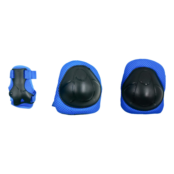 CRZKO 6 IN 1 Protective Gear Kit  Pads black blue seperated view
