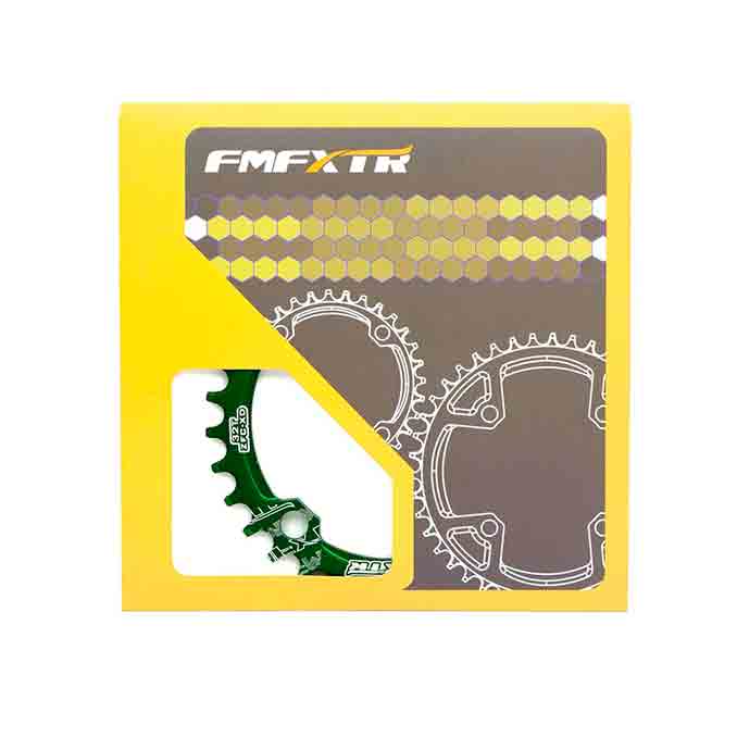 FMFXTR 104-BCD 32T Chainring green with pack view