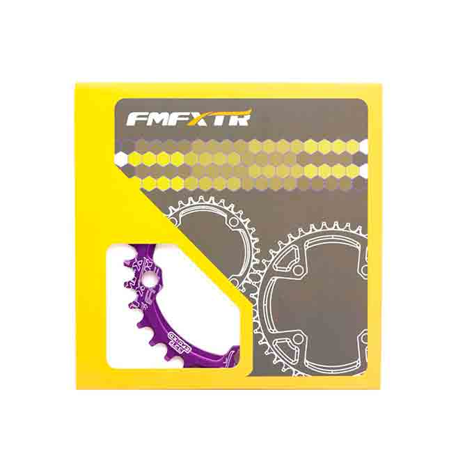 FMFXTR 104-BCD 32T Chainring purple with pack view