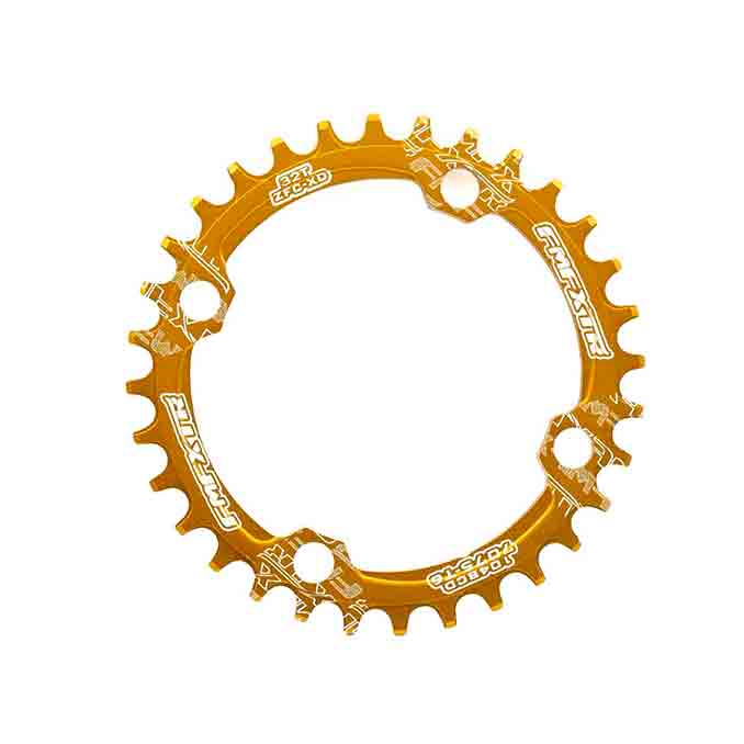 FMFXTR 104-BCD 32T Chainring yellow with pack view