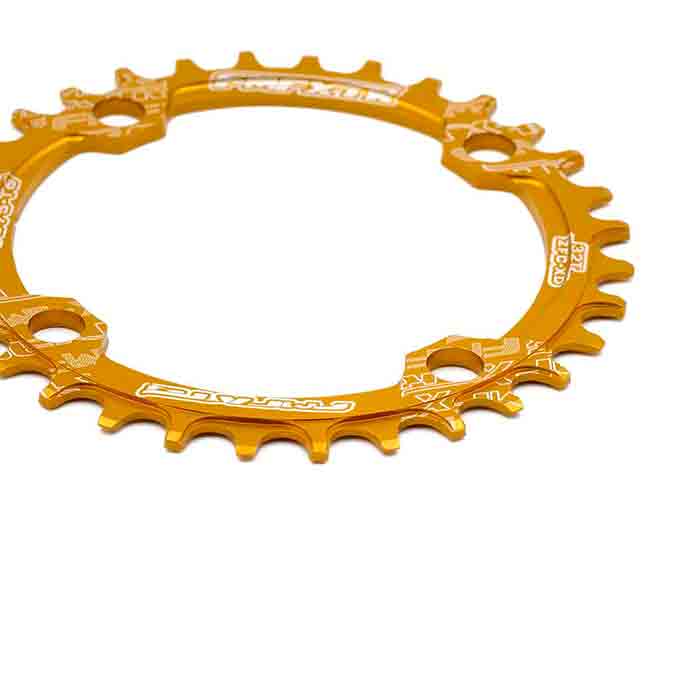 FMFXTR 104-BCD 32T Chainring yellow side view