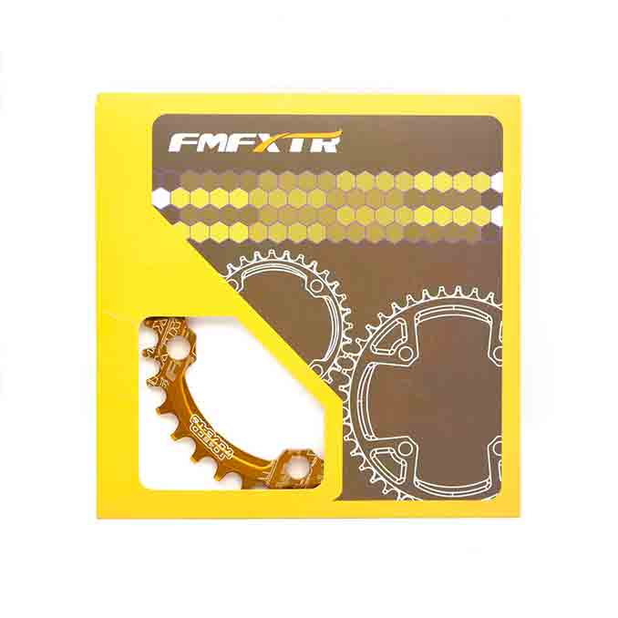 FMFXTR 104-BCD 32T Chainring yellow with pack view