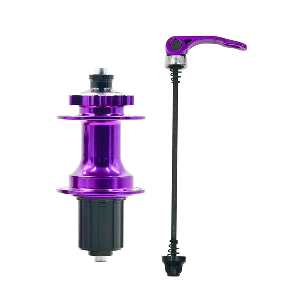 cycling hub quick release purple front view 