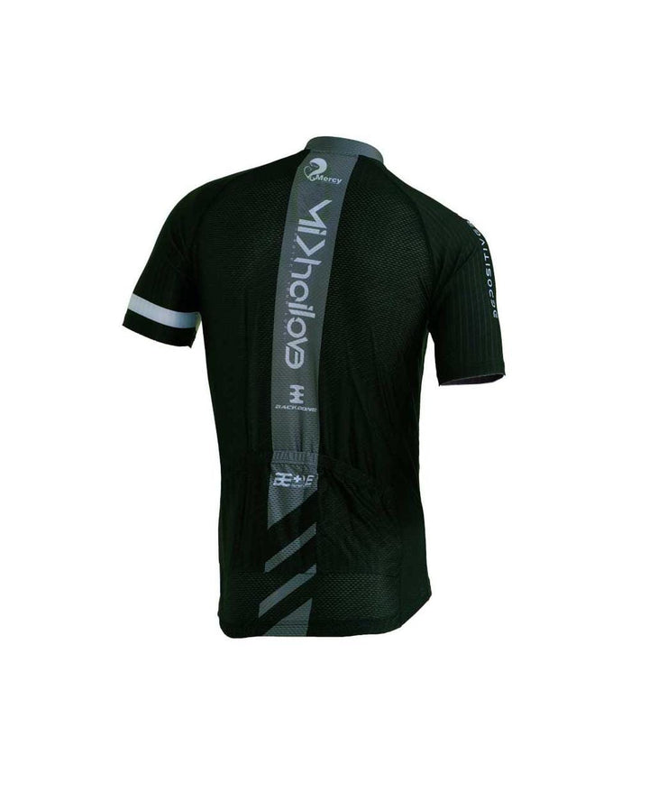 Bepositive 2022 Edition Cycling Jersey black/grey half sleeve back view