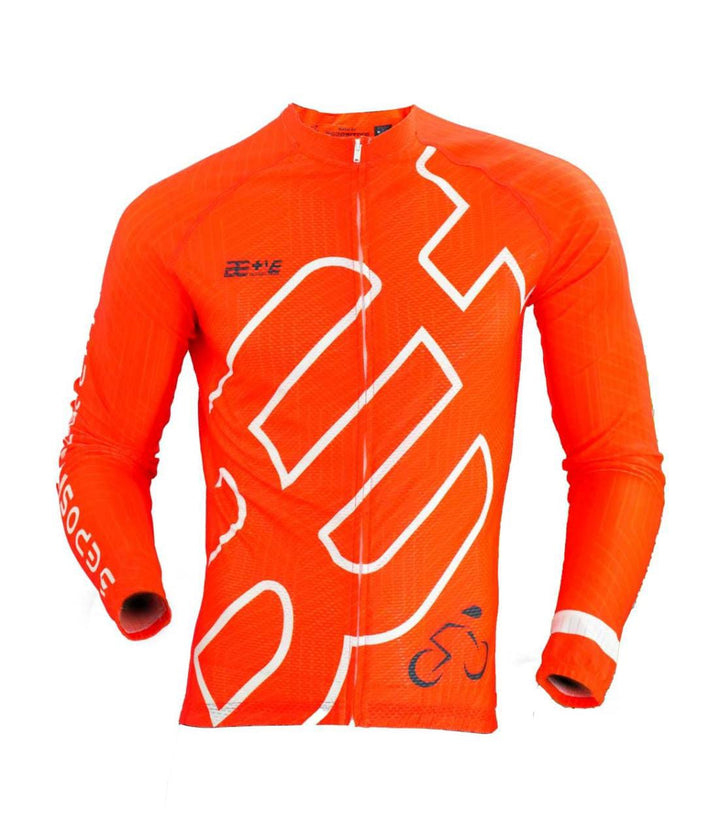 Bepositive 2022 Edition Cycling Jersey-Orange full front view