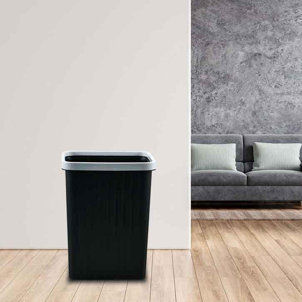 Dust Bin black rectangle full view