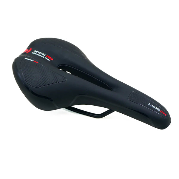 Revival Zone Road Bicycle Cutout Sporty Saddle With Memory Foam black angle view