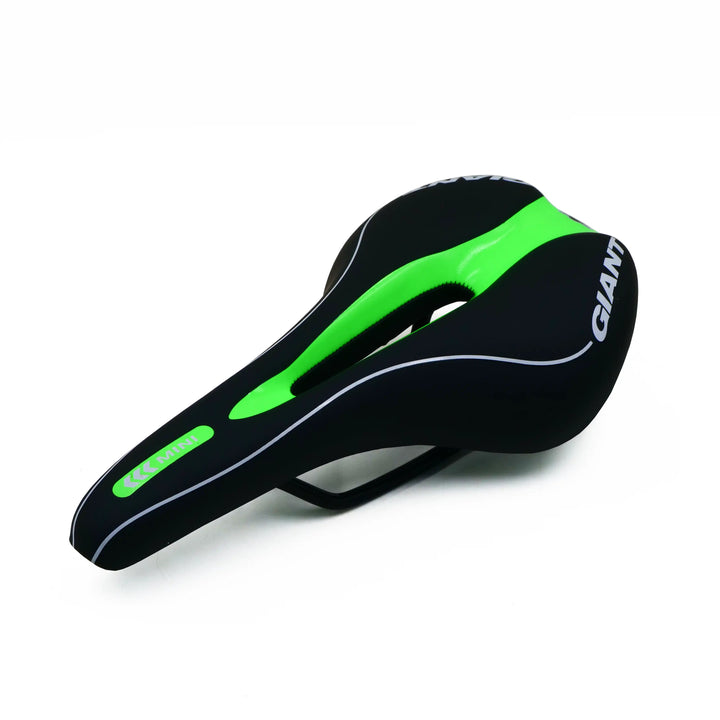 Giant Mini Road Bicycle Saddle black green angle view