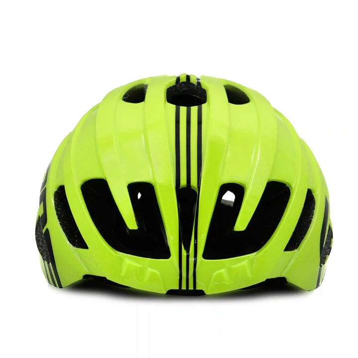 Bepositive Guardian 5.1 lime green cycling helmets Front side view