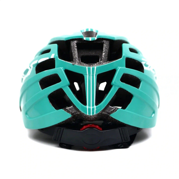 Bepositive Guardian 5.1 turquoise blue cycling helmets back side view