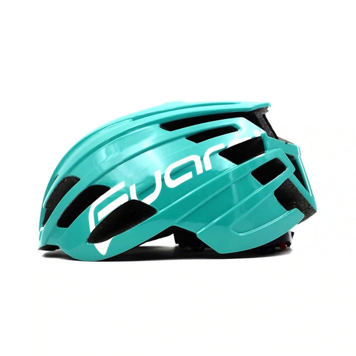 Bepositive Guardian 5.1 turquoise blue cycling helmets left side view