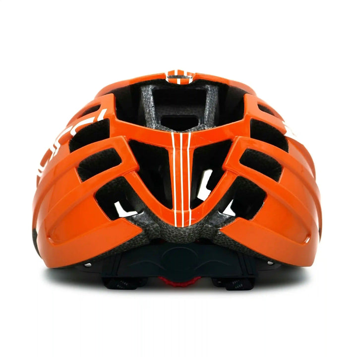 Bepositive Guardian 5.1 orange cycling helmets back side view