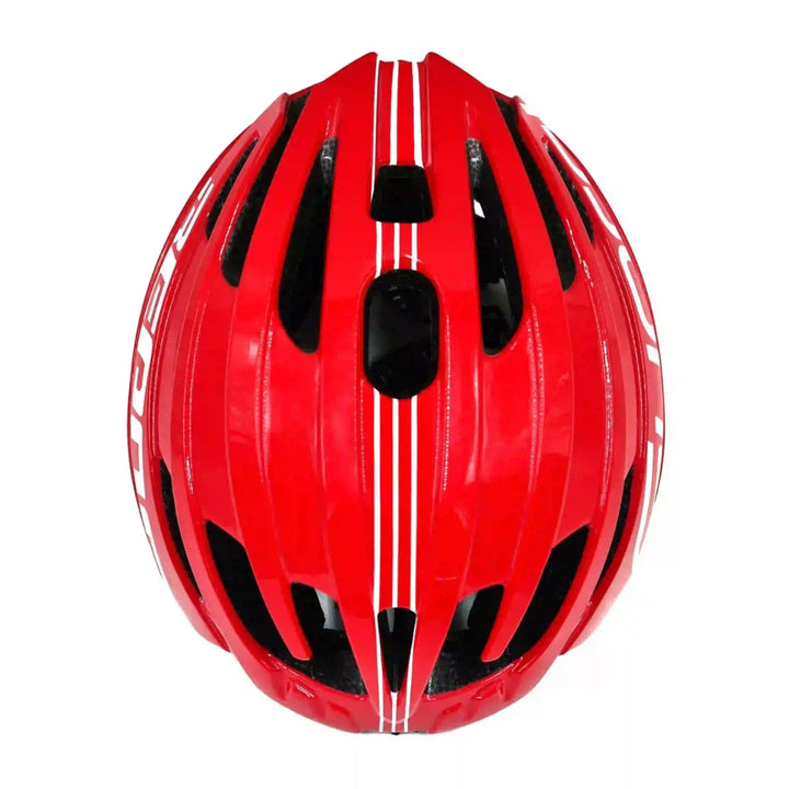 Bepositive Guardian 5.1 red cycling helmets top side view