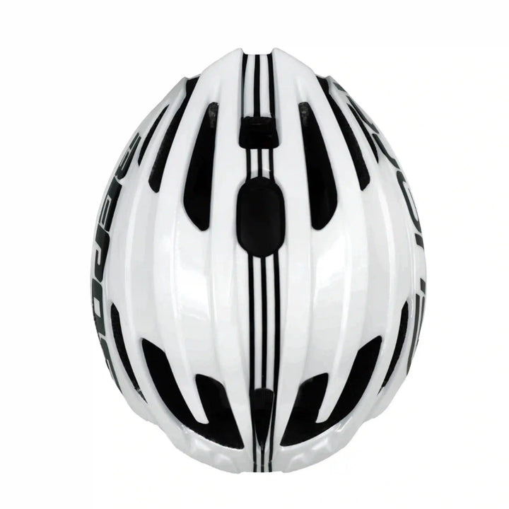 Bepositive Guardian 5.1 white cycling helmets top side view