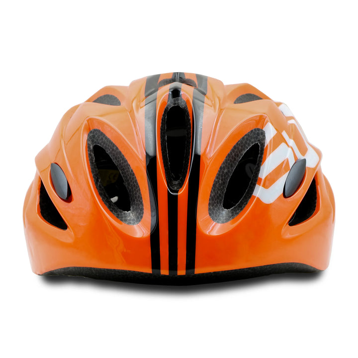 guardian cycling helmet orange front view