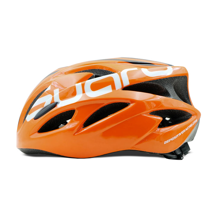 guardian cycling helmet orange left side view