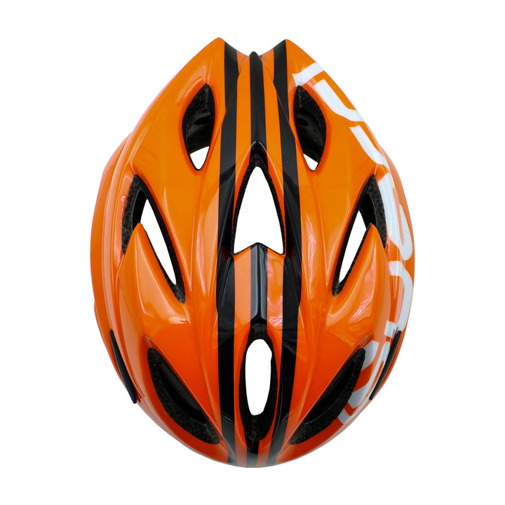 guardian cycling helmet orange top view