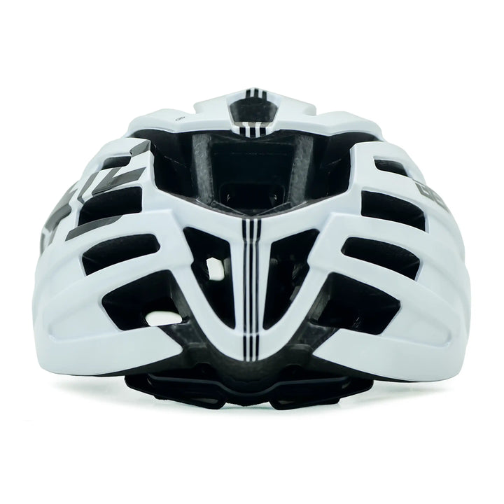 Bepositive Guardian 5.2 cycling white  helmet in a  white background backview