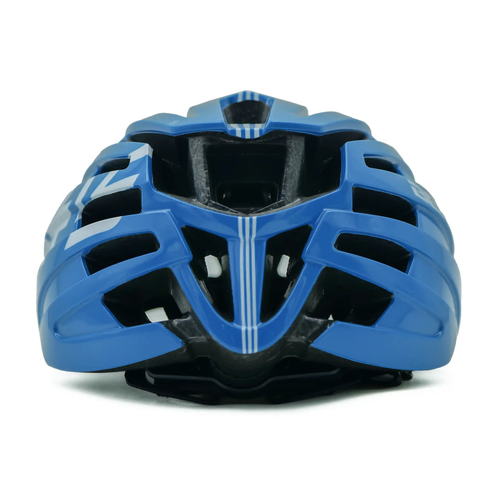 Bepositive Guardian 5.2 cycling blue helmet in a  white background backview