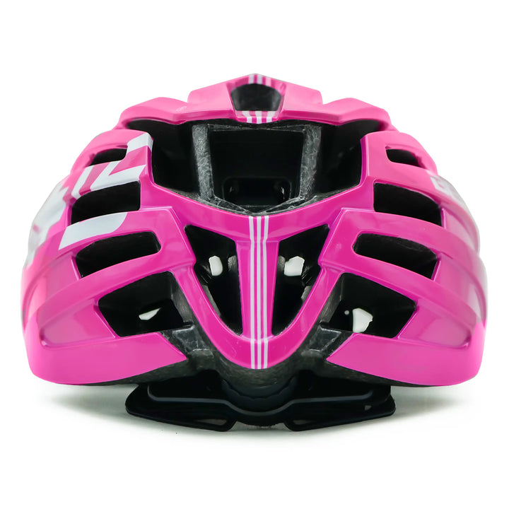 Bepositive Guardian 5.2 cycling pink helmet in a  white background backview