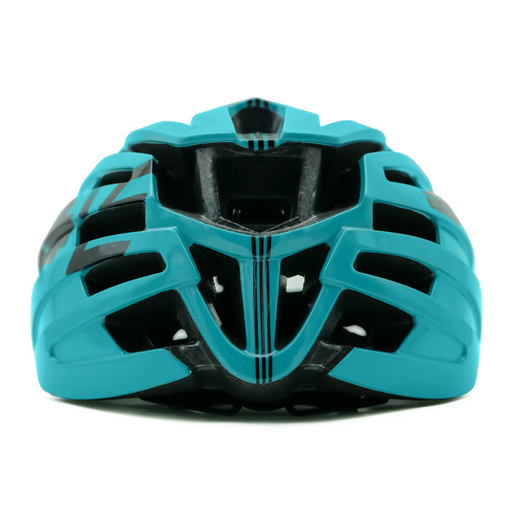 Bepositive Guardian 5.2 cycling turquoise blue  helmet in a  white background backview
