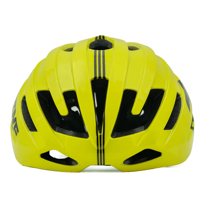 Bepositive Guardian 5.2 cycling yellow helmet in a white background frontview