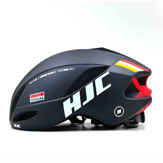 Hjc furion cycling helmet black side view