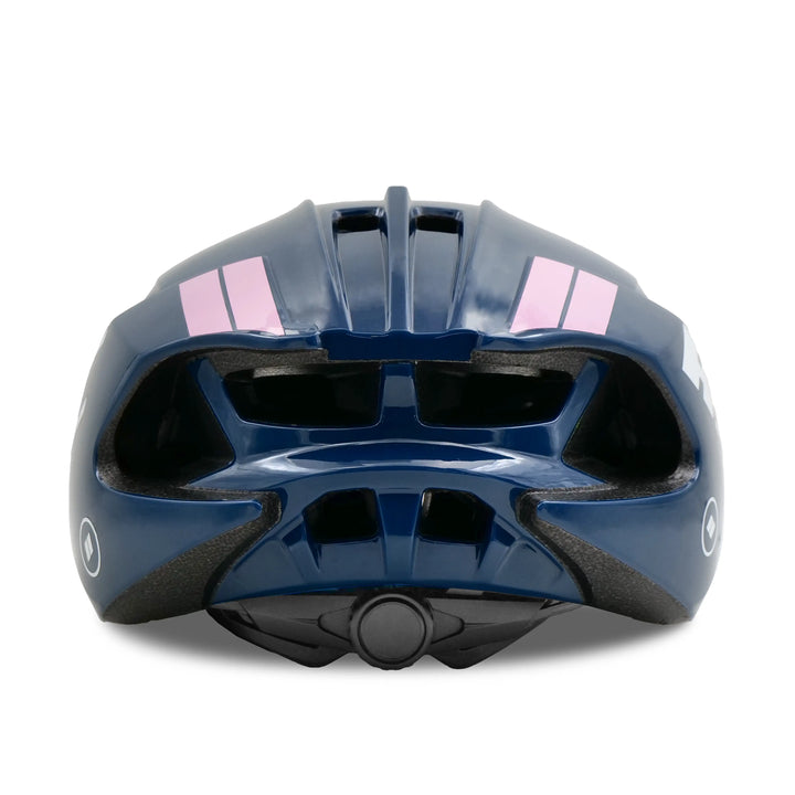 Hjc furion cycling helmet blue back side view