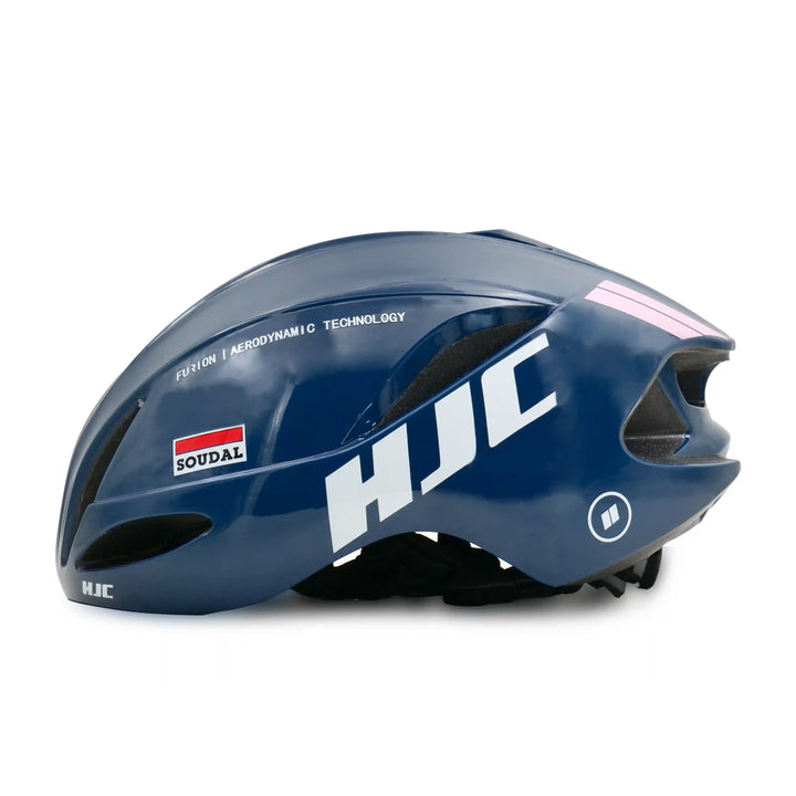 Hjc furion cycling helmet blue side view