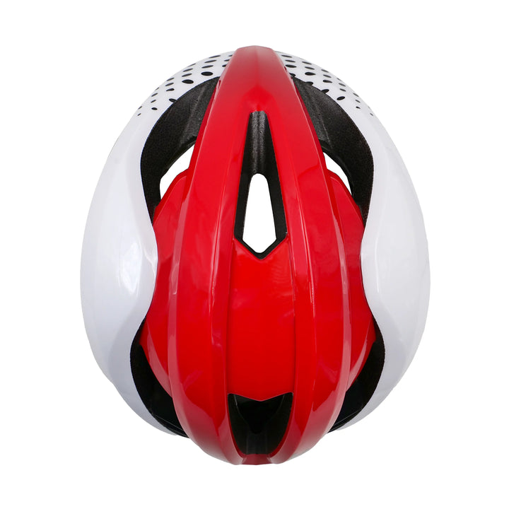 Hjc Valeco Bicycle Helmet white red top view