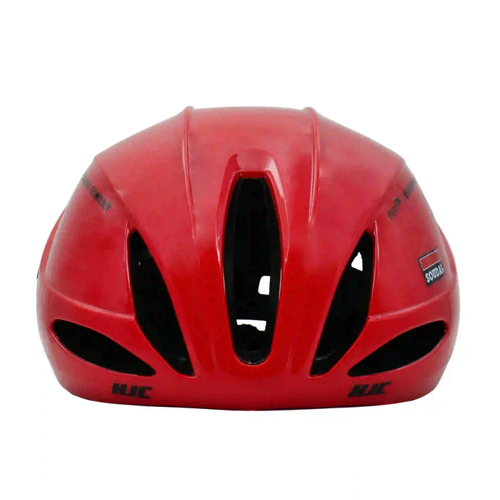 Hjc furion cycling helmet red front view