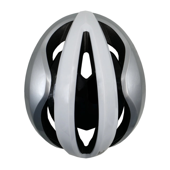 Hjc Valeco Bicycle Helmet silver white top view