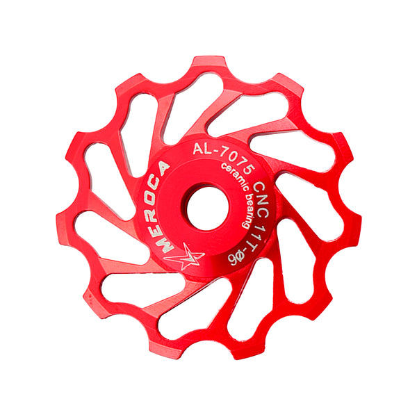 Meroca Mtb Road Bike Gear Derailleur Pulley Ceramic Aluminium Alloy Jockey Wheel Guide Pulley Wheel 11-T